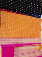 Gold Zari Weaving Handloom Sarees